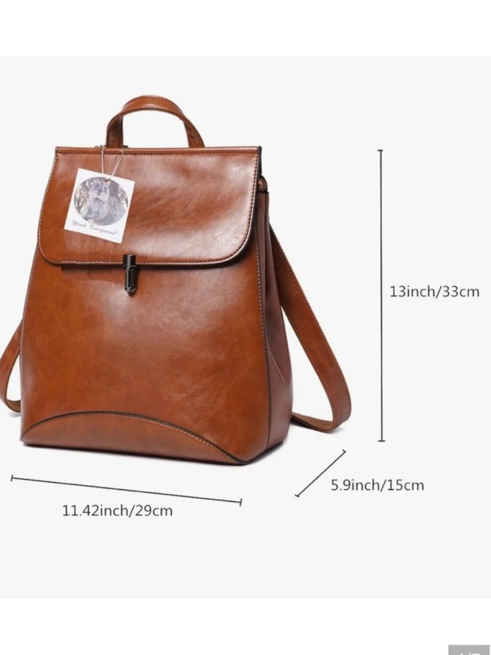 WINK KANGAROO, faux leather backpack!!
